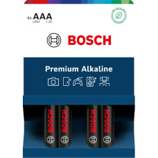 Мізинчикова батарейка Bosch Premium Alkaline AAA (LR03) 1350 mAh 4 шт LR03PA4B/00