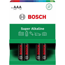 Мізинчикова батарейка Bosch Super Alkaline AAA (LR03) 1300 mAh 4 шт LR03SA4B/00