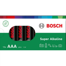 Мізинчикова батарейка Bosch Super Alkaline AAA (LR03) 1300 mAh 16 шт LR03SA16P/00