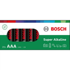 Мізинчикова батарейка Bosch Super Alkaline AAA (LR03) 1300 mAh 20 шт LR03SA20P/00