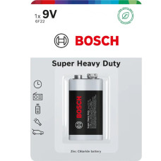 Батарейка-крона Bosch Super Heavy Duty 9V (6F22) 330 mAh 6F22SHD1B/00