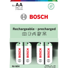 Пальчикова акумуляторна батарейка Bosch Rechargeable Ni-MH AA (HR6) 2100 mAh 4 шт HR6B4P2100/00