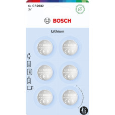 Батарейка-кнопка Bosch Lithium CR2032 220 mAh 6 шт CR2032B6/00