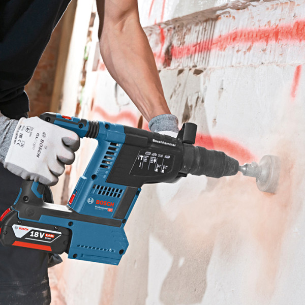 Акумуляторний перфоратор Bosch GBH 18V-26 F Professional, 2 акб 18 V 6 Ah і з/п GAL 1880 CV, у кейсі