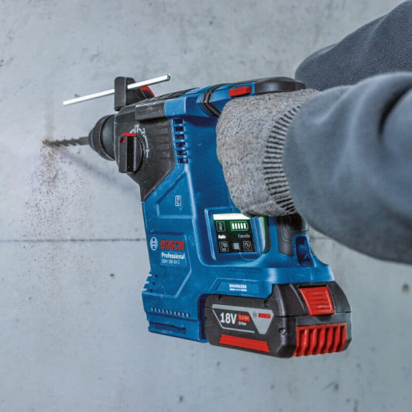 Акумуляторний перфоратор Bosch GBH 187-Li Professional, патрон SDS-Plus, 2 акб GBA 18V 5 Ah і з/п GAL 1880 CV, у кейсі