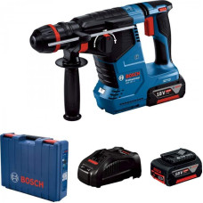 Акумуляторний перфоратор Bosch GBH 187-Li Professional, патрон One Chuck, 2 акб GBA 18V 5 Ah і з/п GAL 1880 CV, у кейсі