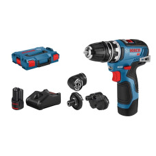 Акумуляторний дриль-шуруповерт Bosch GSR 12V-35 FC Professional, 4 адаптери, 2 акб 12V 3 Ah в L-Boxx 102