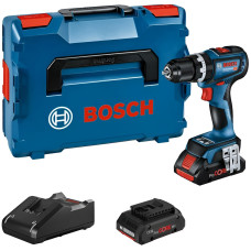 Акумуляторний ударний дриль-шуруповерт Bosch GSВ 18V-90 C Professional, 2 акб ProCORE 18V 4 Ah та з/п GAL 18V-40, у кейсі L-BOXX 136
