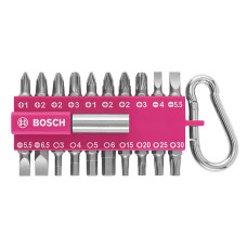 Набір насадок Bosch для загвинчування з карабіном (рожевий), 21 шт