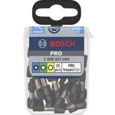 Набір ударних біт Bosch PRO PH, PZ, TX 25 мм, 25 шт